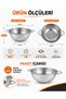 Stainless Steel Pasta Strainer 25 cm |   Double Handle Metal Vegetable and Fruit Washing and Straining Colander - 2