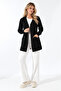 Women's Black Comfortable Fit Pocketed Knitwear Cardigan - 5