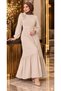 Crepe Fabric Shoulder Ruffle Dress Ecru - 3