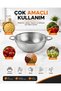 Stainless Steel Pasta Strainer 25 cm |   Double Handle Metal Vegetable and Fruit Washing and Straining Colander - 3