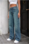 High Waist Wide Leg Loose-Fit Washed Jeans - 2