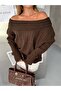 Madonna Collared Knitwear Blouse - Brown - 2