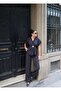 Tencel Fabric Tie-Back Set with Gold Accessories — Black - 5