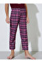 Girls Burgundy Graphic Print T-Shirt and Checked Pants Pyjama Set - 5