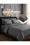 6 Pcs King Size Bedding Set (Grey) – 1 Fitted Sheet, 1 Quilt Cover, 4 Pillowcases - 2