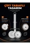 Stainless Steel Double-Sided Pizza and Dough Cutter – Metal Ravioli, Dumpling, and Cookie Cutting Wheel - 3