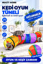 S-Shaped Curved Cat Tunnel 130 cm Rainbow Patterned