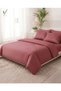 6-Piece King Size Bedding Set (Maroon) – 1 Fitted Sheet, 1 Quilt Cover, 4 Pillowcases