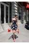 Poplin Fabric Big Polka Dot Balloon Dress - Black - 7