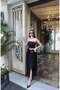 Lace Long Skirt with Gold Accessories — Black - 3