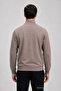 Men's Regular Fit Zipper Pocket A.Brown Winter Cardigan - 6