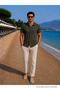 Men's Trend Casual Short Sleeve Premium Khaki Shirt - 4