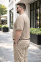 Men's Plus Size Summer Mink Polo Collar Knitwear T-Shirt - 4