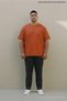 Tile Large Size Men's Basic Crew Neck T-Shirt