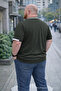 Men's Plus Size Summer Knitwear Khaki T-Shirt - 5