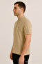 Men's Short Sleeve Judge Collar Summer Cream Loose T-Shirt - 3