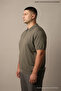Men's Plus Size Relax Khaki Knitwear Polo Neck T-Shirt - 2