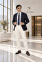 Men's Flexon Ultra Flexible Relaxed Elastic Waist Jogger Pants Cream M702-R0433-06 - 8