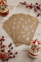 100-Piece Christmas Gift Package Set - 50 Pieces of Pine and Snow 11X20 cm Paper Bags + 105 Pieces of Stickers - 3