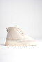 Beige Men's Fur-Lined Cold Weather Resistant Winter Boots - 4