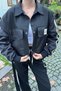 Fabric Matching Label Detail Jacket (Not a Set) - 2