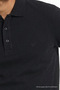Men's Embroidered Loose Short Sleeve Black Polo Neck T-Shirt - 5