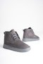 Gray Men's Fur-Lined Cold Weather Resistant Winter Boots - 6