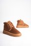 Tan Men's Fur-Lined Winter Boots Resistant to Cold Weather - 6
