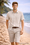Men's Daily Trend Premium Black Linen Shirt - 3