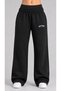 Regular Women's Black Wide Leg Oversize Sweatpants - 6