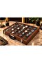 Watch Bag 30 Pieces Glass Brown Alcantara - 4