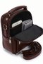 4586 100% Genuine Leather Men's Handbag Crossbody Bag Brown - 4