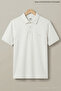 White Men's Slim Fit Pique Short Sleeve Polo Collar T-Shirt - 5