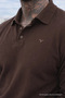 Men's Large Size Dark Brown Polo Long Sleeve T-Shirt - 3