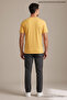 Yellow Men's Be a Nice Human Printed Crew Neck Loose Fit T-Shirt - 6