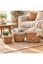 Decorative Multi-Purpose Water Hyacinth Organizer Basket Set of 3 - 5