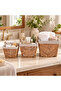 Decorative Multi-Purpose Water Hyacinth Organizer Basket Set of 3 - 6