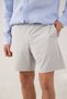 Gri Stretch Relaxed Fit Şort - 4