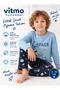 Boy's Long Sleeve 100% Cotton Pajama Set Space Lesson - 3