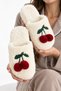 Women's House Slippers Cherry House Slippers Winter Slippers Guest Slippers Furry Slippers