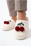 Women's House Slippers Cherry House Slippers Winter Slippers Guest Slippers Furry Slippers - 4