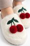 Women's House Slippers Cherry House Slippers Winter Slippers Guest Slippers Furry Slippers - 6