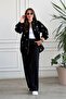 Front Zipper Sequin Embroidered Suit - 3