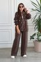 Front Zipper Sequin Embroidered Suit - 4