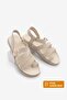 Women's Genuine Leather Flip Flops Casual Sandals Rotela Beige Suede S