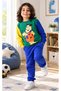 Boy's Printed Fleece-Lined (Cotton Inside) Soft Textured Tracksuit Set