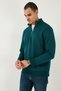 Cotton Regular Fit Half Zipper Stand Collar Ribbed Sweat Men's Sweat 59052592 - 7