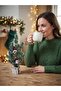 1 Piece of Large Size Wooden Log Base 40 cm Mini Christmas Decoration – Christmas Ornament with Pine Cones and Pine Needles - 5