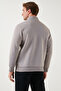 Cotton Regular Fit Half Zipper Stand Collar Ribbed Sweat Men's Sweat 59052592 - 6