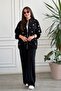 Front Zipper Sequin Embroidered Suit - 5